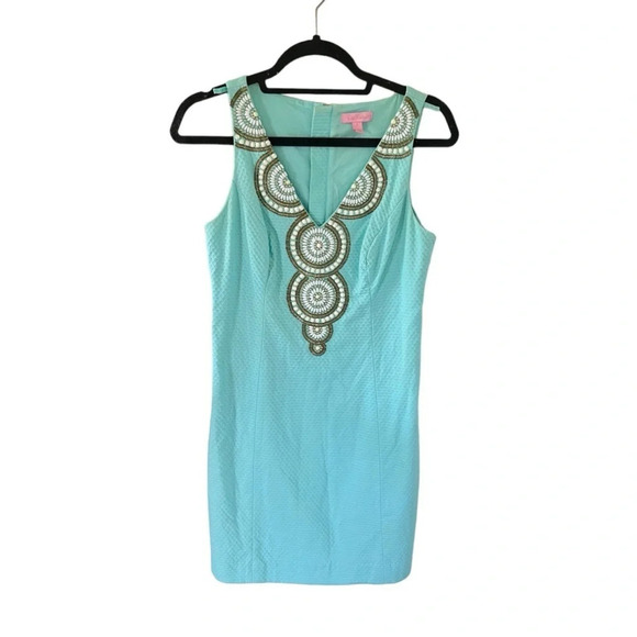 Lilly Pulitzer Gabby Shift Dress in Serene Blue - Picture 5 of 9